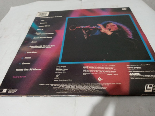 Ld Laserdisco Kenny G - Live - 1989 - Importado Usa 1