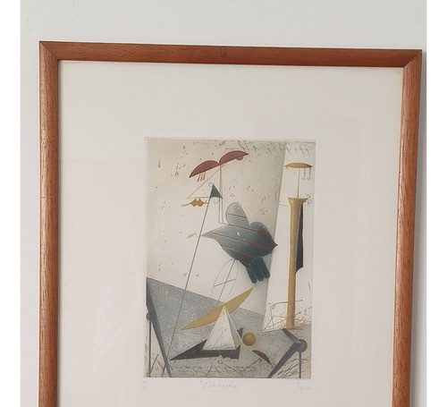 Cuadro Grabado Aguafuerte Firmado Josef Werner 1