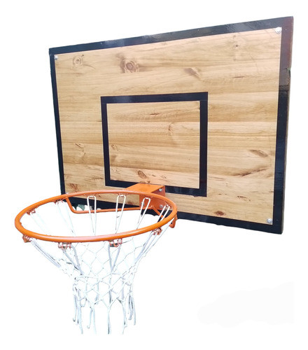 Aro De Basquet De Hierro Macizo Con Tablero Artesanal 0