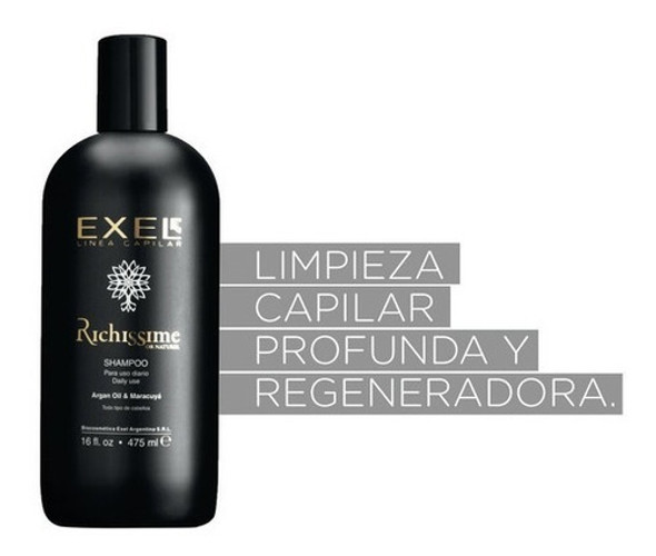 Shampoo Exel Argan Y Maracuya 475 Ml Richissime Profesional 1 Shampoo Exel Argan Y Maracuya 475 Ml Richissime Profesional 1