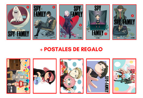 Combo Spyxfamily 4 A 8 - Postales De Regalo - Manga - Ivrea 0