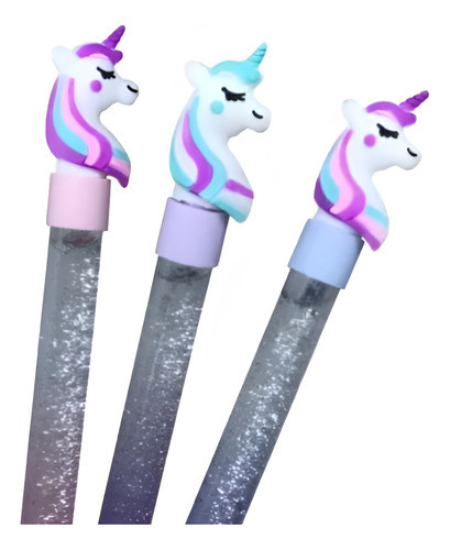 Caneta Gel Ultra Fina Unicornio Glitter Sortida - Poop Store 0