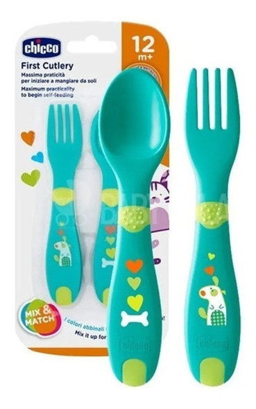 Set Chicco Primeros Cubiertos 12m+ Bebe Dulceamanecerbebes 1