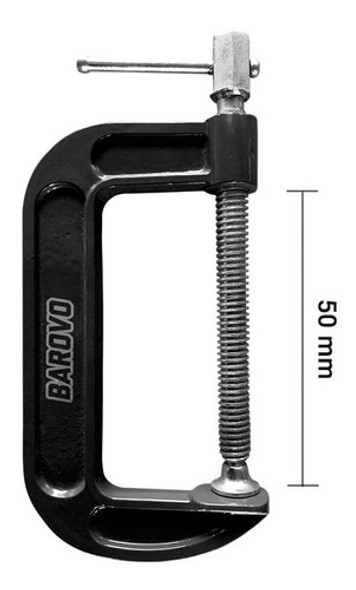 Juego 2 Prensa Tipo G 2p 50mm Sargento Fundicion Barovo 1