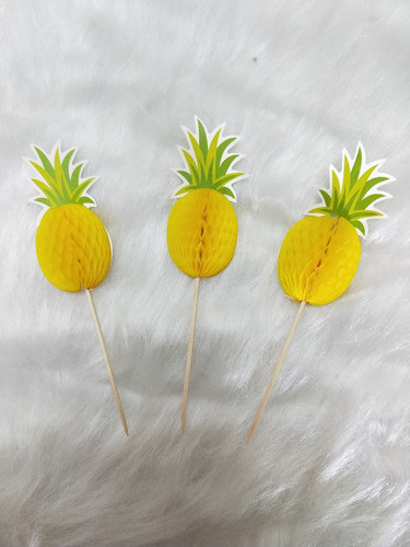 Enfeite Drink/bebidas/coquetel Abacaxi No Palito C/24 0