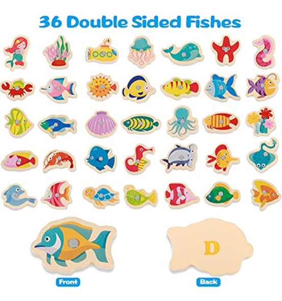 Tacobear Juego De Pesca Magnético Montessori De 1