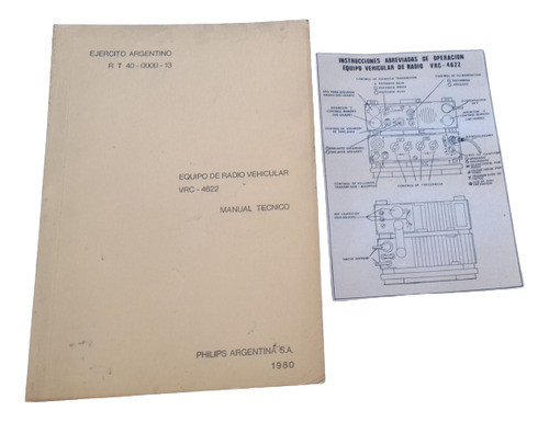 Reglamento Manual Militar Radio Vrc Philips 4622 Año 1980 0