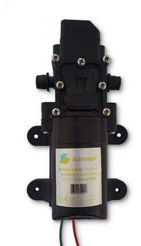 Bomba 12 V Diafragma 2,6 Ltrs/min 0