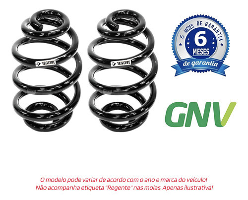 2 Molas Traseiras Reforçada Gnv Saveiro 2009 A 2023 G5 G6 G7 1