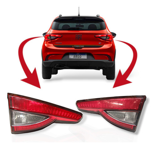 Par Lanterna Tampa Traseira Fiat Argo 2017/ 2023 P 0