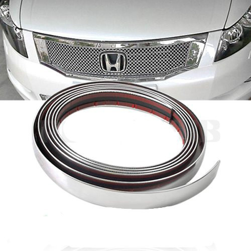 Moldura Cromada Autoadhe. Decorativa Proteccion Auto 17mmx1m 0