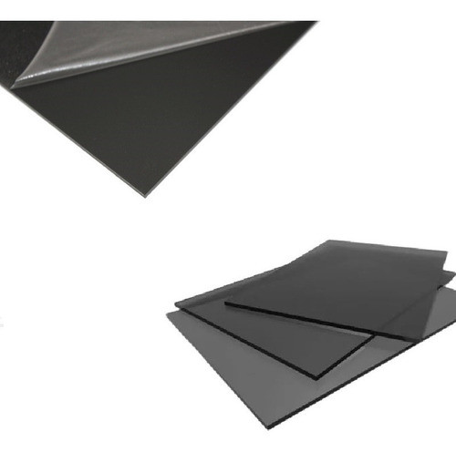 Media Placa De Acrilico Negro 8mm 0