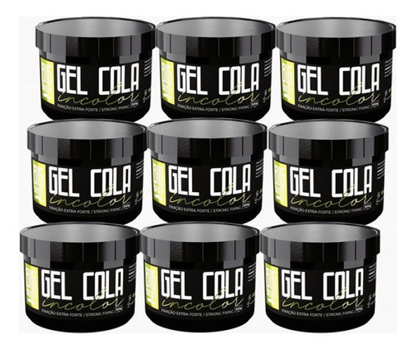 Gel Cola Big Barber 300g Incolor Extra Forte Atacado 9 Unida 0