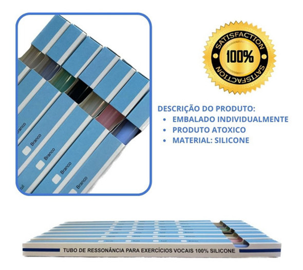 1 Tubo Ressonância Lax Vox Exercício Vocal Silicone 35cm 1