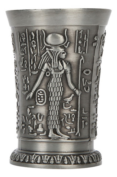 Ancient Tin Color Mini Shot Whisky Glass Vintage Metal Hand 1 Ancient Tin Color Mini Shot Whisky Glass Vintage Metal Hand 1