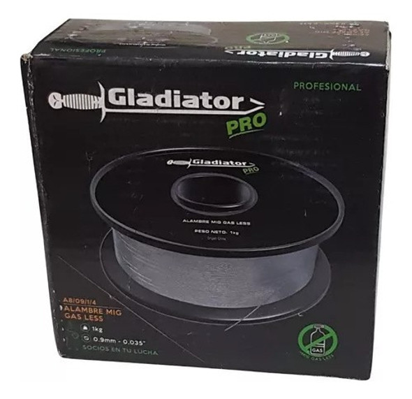 Alambre Flux Mig Suelda Sin Gas Rollo 0.9m De 1 Kg Gladiator 0