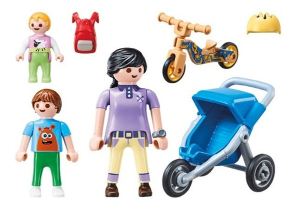 Playmobil 70284 City Life Mamá Con Niños En Vehículos 1