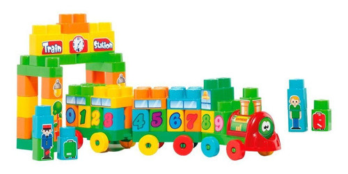 Tren Didáctico 70 Piezas Blocks Baby Land Universo Binario 0