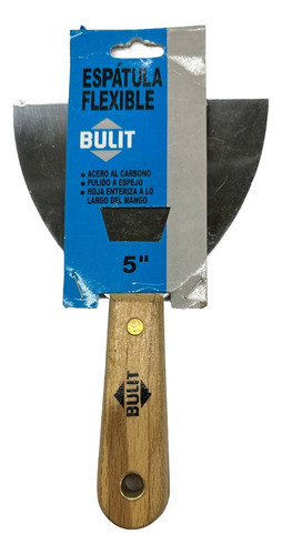 Espátula Flexible 127mm Mango Madera Acero Al Carbono Bulit 0
