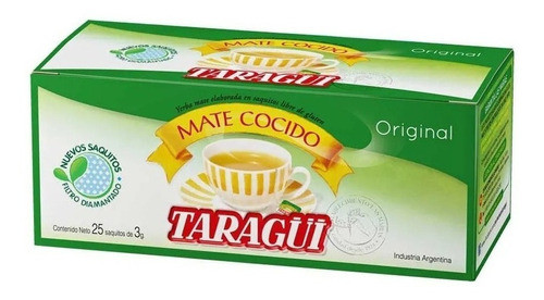 Mate Cocido Taragui 25 Saquitos X 2 Unidades 0