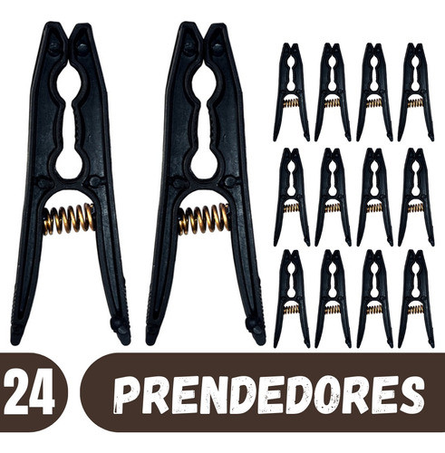Kit 24 Prendedores De Roupas Pregadores Resistente Plástico 1