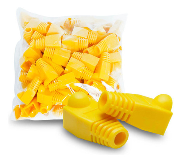 Capa Conector Amarelo  Rj45 100 Peças 0 Capa Conector Amarelo  Rj45 100 Peças 0