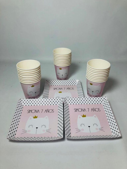 Cotillón Infantil Personalizado Premium X 20 Gatitos 1