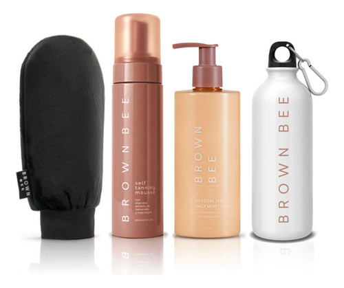 Set Brown Bee Autobronceante + Guante Aplicador + Botella 0