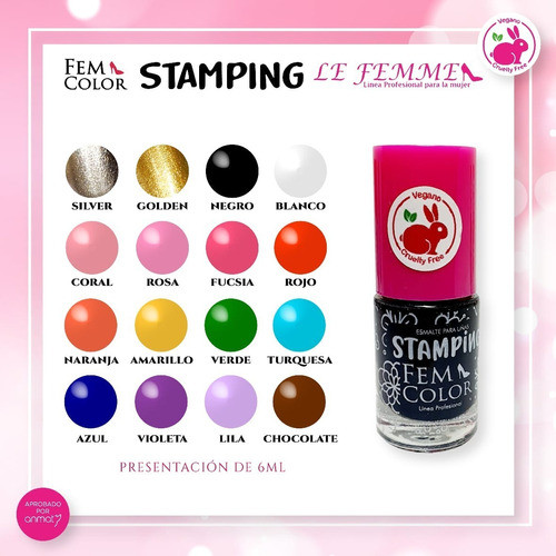 Esmalte Para Stamping Deco Nails Coral Fem Color Lefemme 1