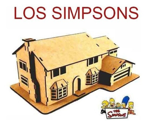 Los Simpsons Casa Puzzle 3d Para Armar Madera Encastre Y Per 1