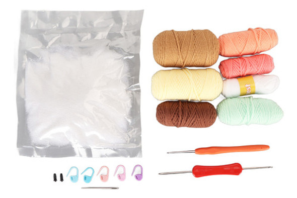 Kit De Crochê Infantil Starter Plant Animal 7 Colored Yarns 0