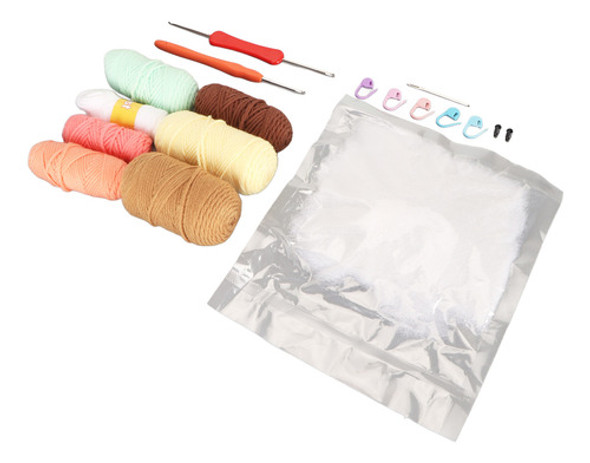 Kit De Crochê Infantil Starter Plant Animal 7 Colored Yarns 1