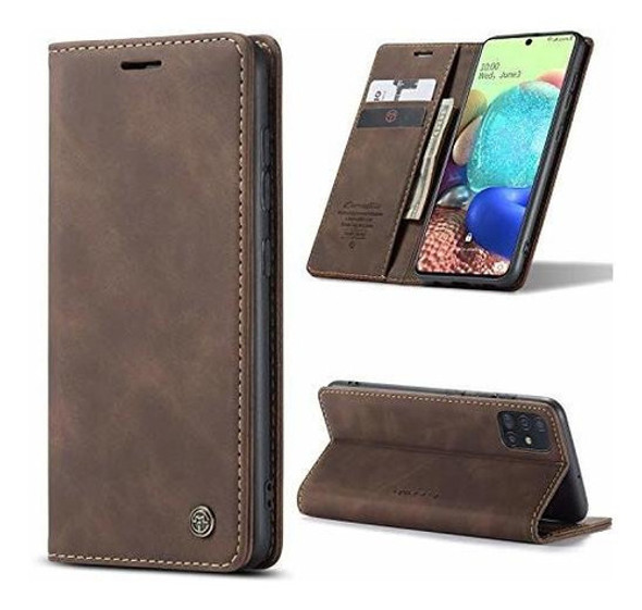 Funda De Cuero Con Billetera Samsung Galaxy A71 4g 0