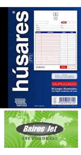 40 Talonario Duplicado Multiuso Husares 1815 X 50 Juegos 1