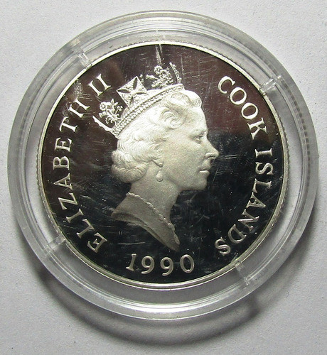 Islas Cook 10 Dolares 1990 Proof Km#79 Juegos Barcelona 1992 1