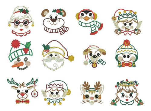 Diseño Matrices D Bordados Maquina Bordadoras Navidad Apliqu 1