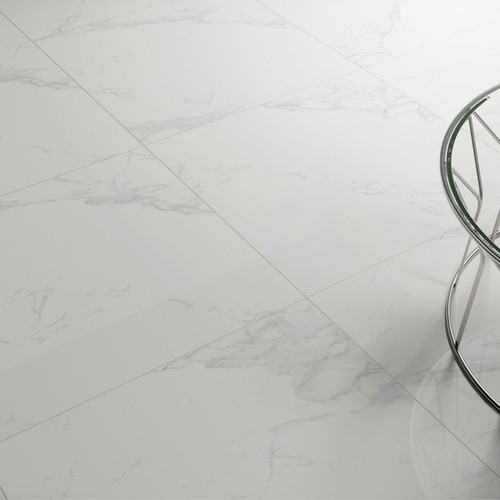 Porcelanato Para Piso Y Pared De 84x84 Blanco Marmolados Vet 1