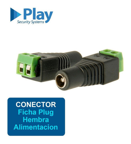 Conector Ficha Plug Hembra Alimentacion Dc Camara Led X 30u 1