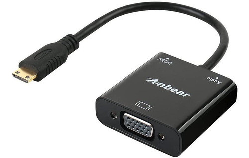 Adaptador Anbear Mini Hdmi A Vga Macho A Hembra, 1080p/3.... 1