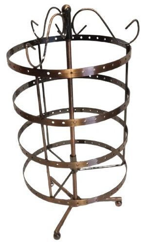 Exhibidor De Caravanas Giratorio Chico Anillos Alhajas 0