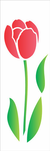 Stencil Opa Flor Tulipa Ii - 10x30cm -1871 1