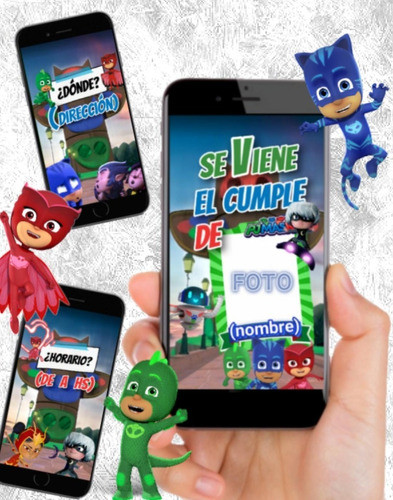 Pj Mask, Héroes En Pijama - Video Invitación De Cumpleaños! 0