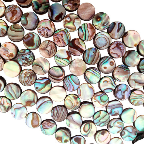 Discos Pasantes Haliotis Naturales 8mm X 6 Unidades 0