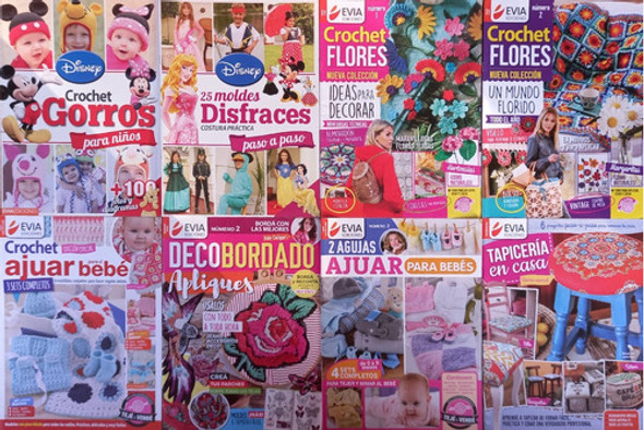Lote X 8 Revistas Crochet Evia Ediciones 0