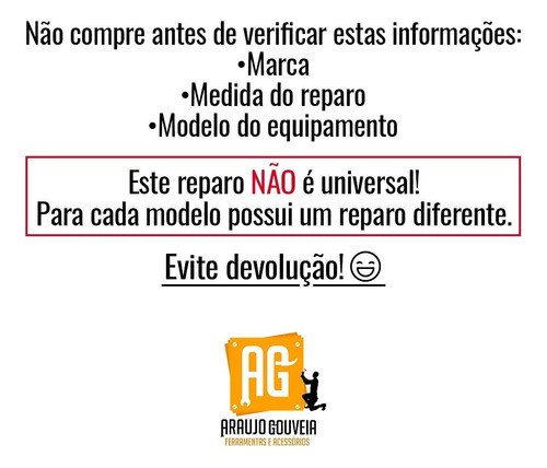 Kit Reparo Pressão Lavadora Jacto 6800 - Original 1