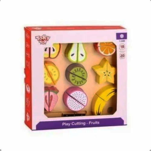 Frutas Para Cortar Madera + Velcro X20 Pzs Didac- Del Tomate 0