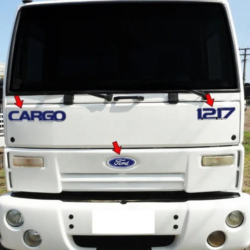 Kit Emblemas Adesivos Cargo 1217 Caminhão Ford Cummins 1