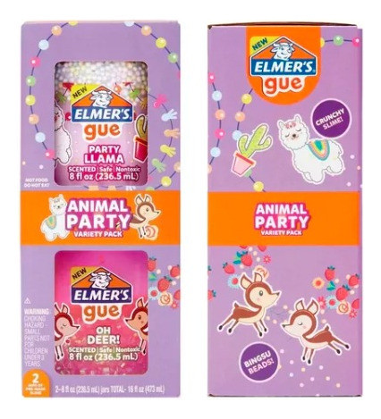 Slime Animal Party Elmers 2 Piezas Con Aroma 1