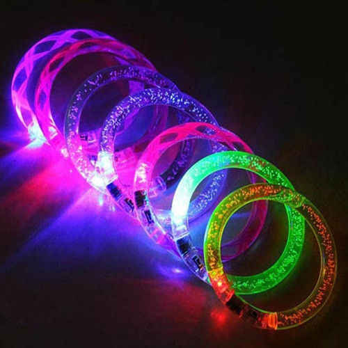 10 Pulseras Con Luces Led Cotillon Fiestas Bodas Cumpleaños 1