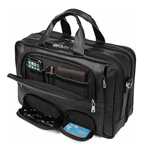 Texto Maletin De Piel Autentica Para Hombre Tamaño Grande 0